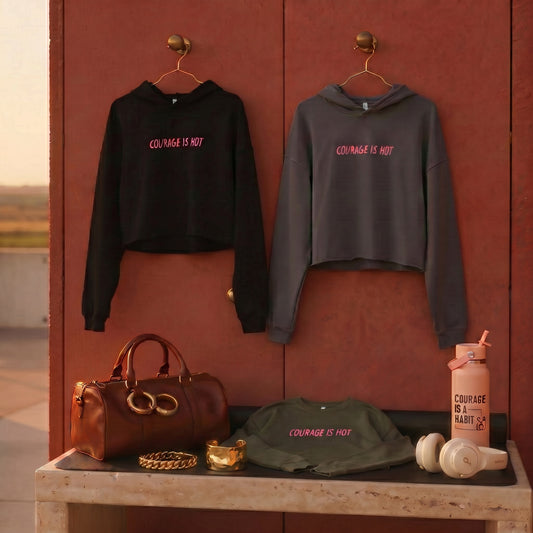 Courage Is Hot Crop Top Hoodie