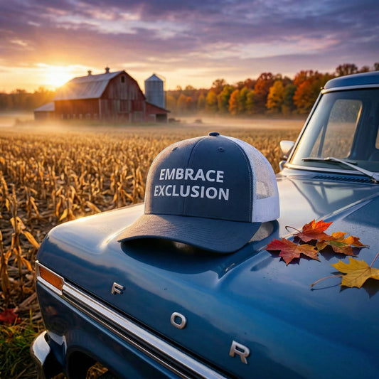 EMBRACE EXCLUSION Trucker White/Navy Hat